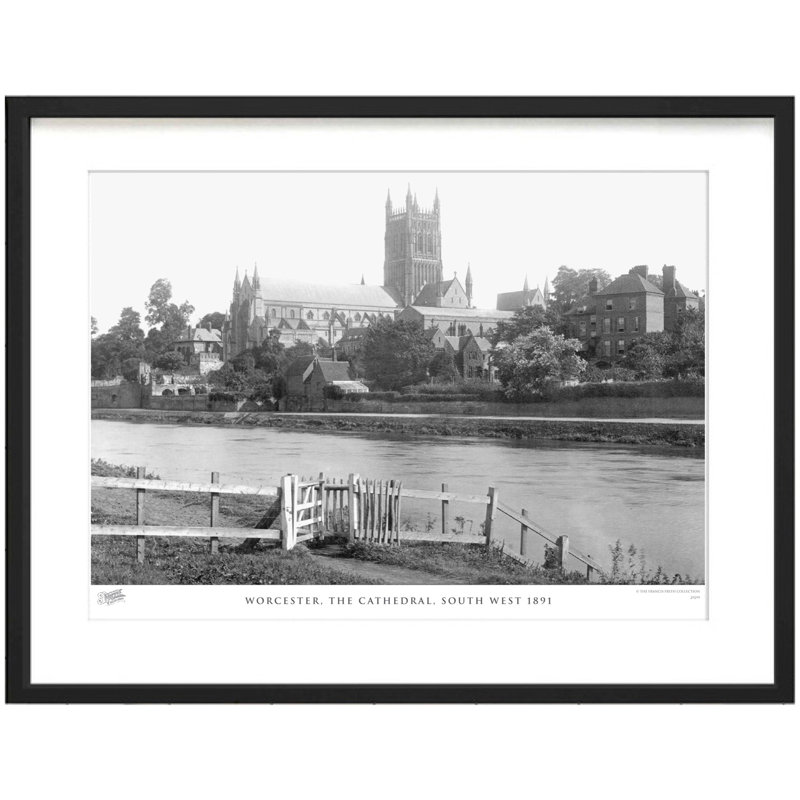 Worcester, The Cathedral, South West 1891 by Francis Frith - Single Picture Frame Print, 45cm H x 60cm W x 2.3cm D