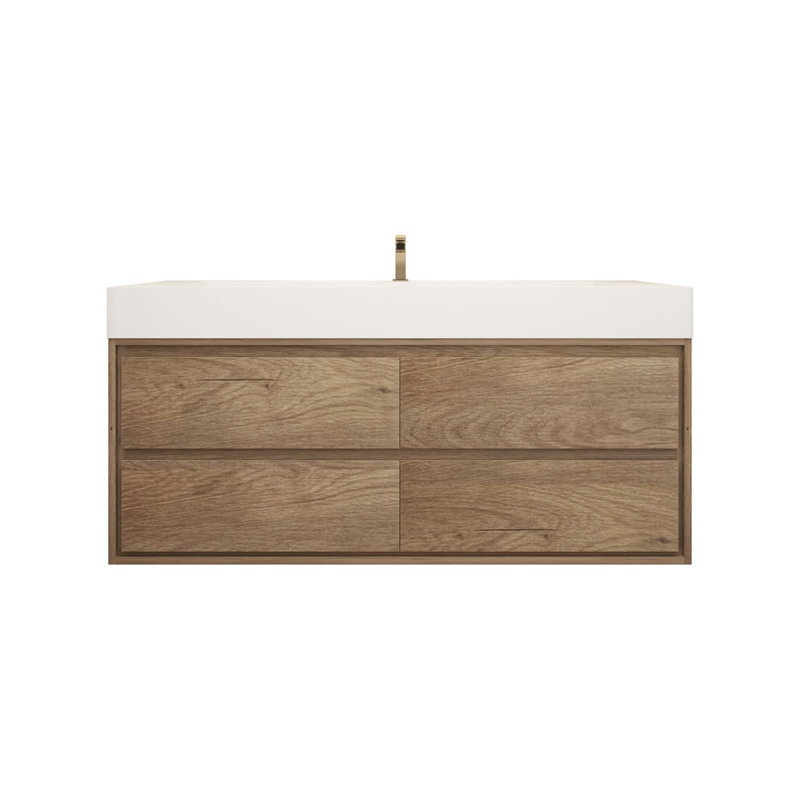 Victoria 60''Bathroom Vanity Base, Teak Oak