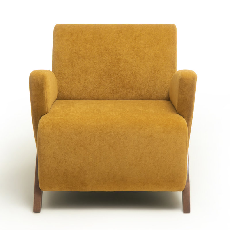 Chaise d'appoint en velours Monroe, Curcuma