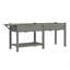Lit de jardin surélevé spacieux, boîte de jardin surélevée en bois, avec table d'appoint, tablette inférieure, doublures de lit et trous de drainage-187159245