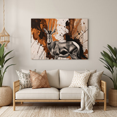 Wildlife Impala Black Metal Wall Art