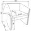 Fauteuil d'appoint rembourré incliné avec accoudoirs
