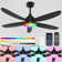 42" RGB Ceiling Fan With Led Light and Remote/App Control