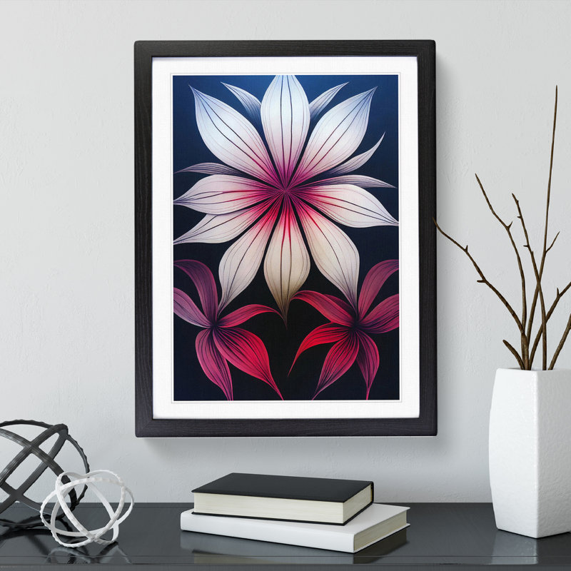 The Grand Flowers - Single Picture Frame Print, 64cm H x 46cm W x 2cm D, Black Framed