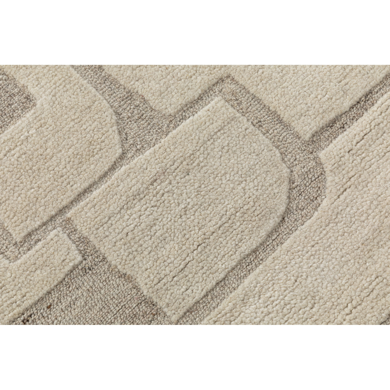 Lira Hand-Tufted Wool Abstract Area Rug, Rectangle 5' x 7'6"