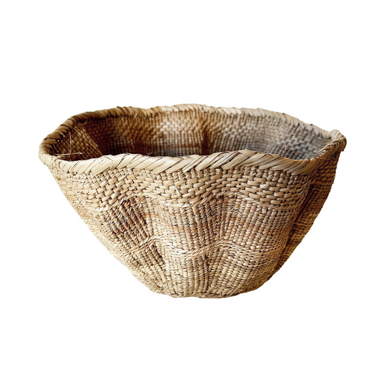 Dancing Handwoven Basket Bowl, 24"-27.5" Diameter
