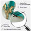 Horloge murale or et turquoise-105566026