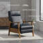 Fauteuil inclinable moderne avec accoudoirs en bois de frêne - Confort cousu avec design à pression?-818542695