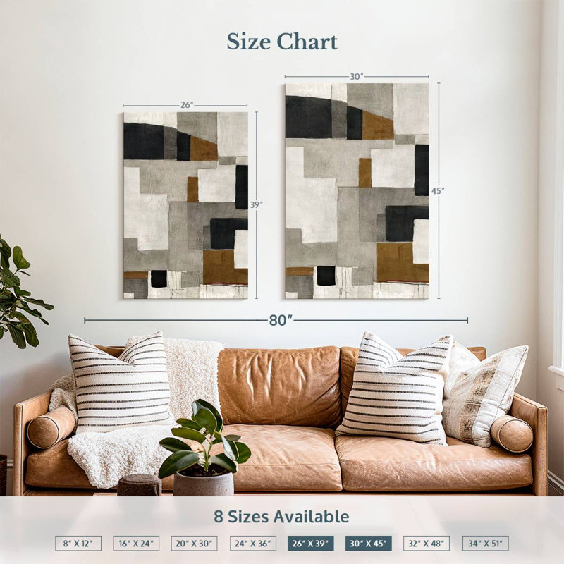 Avery Geometric Blocks I, 39" H x 26" W