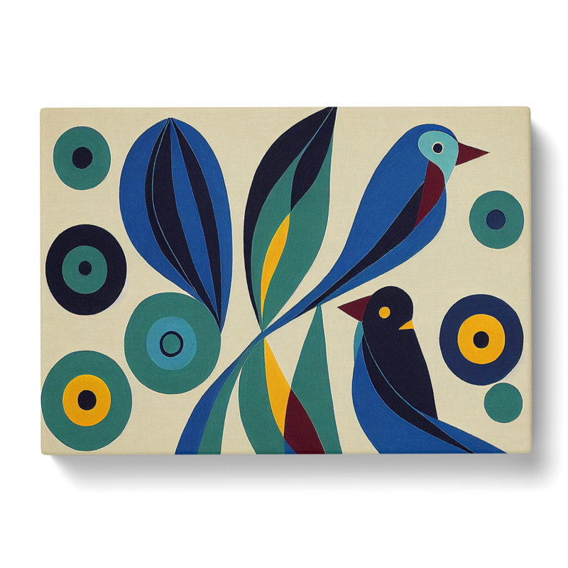 Super Abstract Birds - Wrapped Canvas, 35cm H x 50cm W x 3cm D