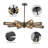 8-matte black adjustable iron pendant light