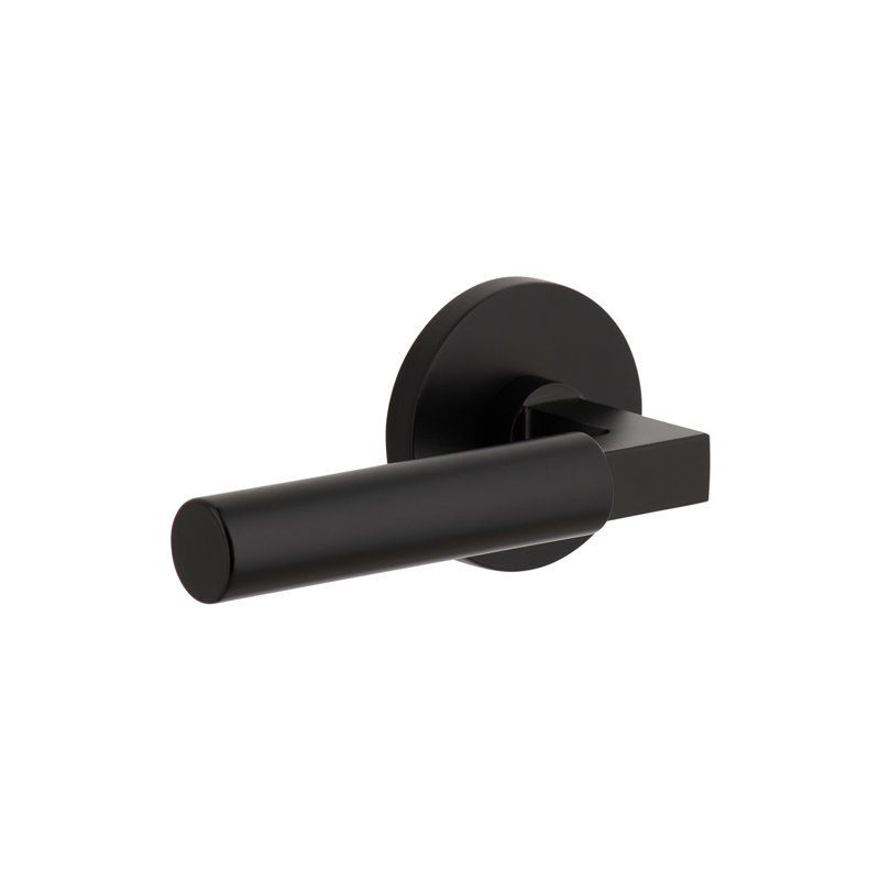 Mannequin simple avec levier Contempo Viaggio Circolo Rosette, Gauche, Noir satiné, Rond