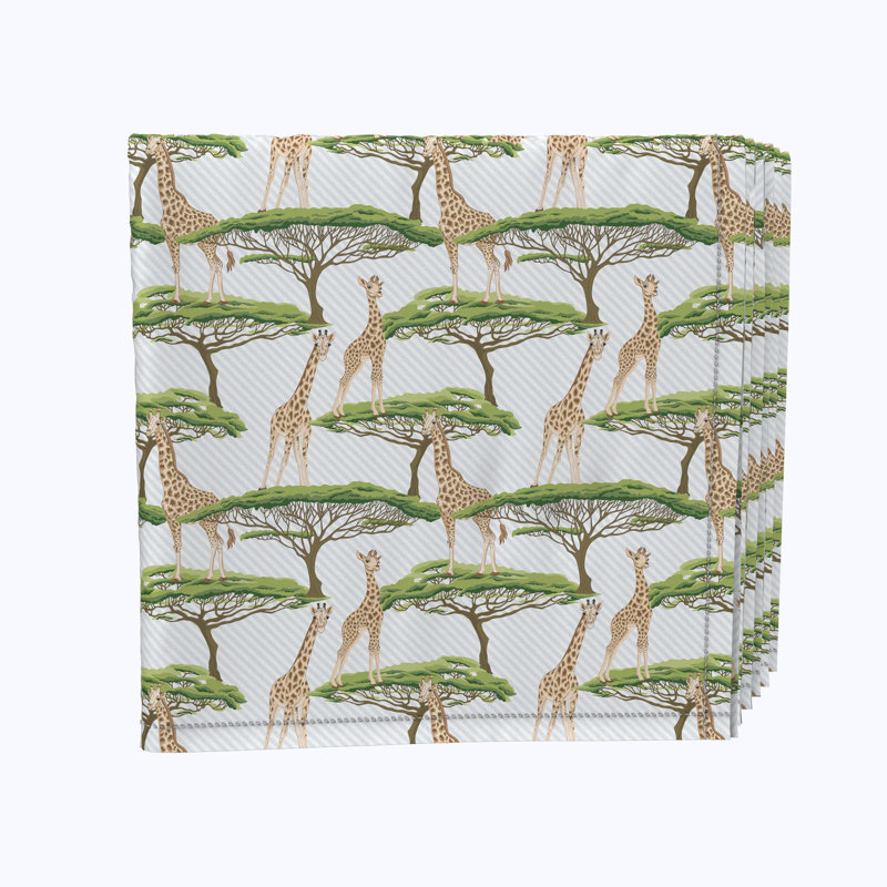 Polyester Animal Print Square Napkin