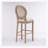Country Wooden Barstools with Upholstered Seating-353262826