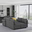 Canapé modulaire moderne en U à 6 places pour chambre à coucher, salon, bureau, canapé convertible en U avec rangement, canapé modulaire confortable