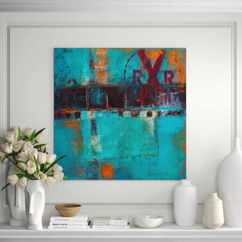 Down By The Tracks I Painting by Ann Golumbuk, 24" H x 24" W x 1.5" D, Plexi