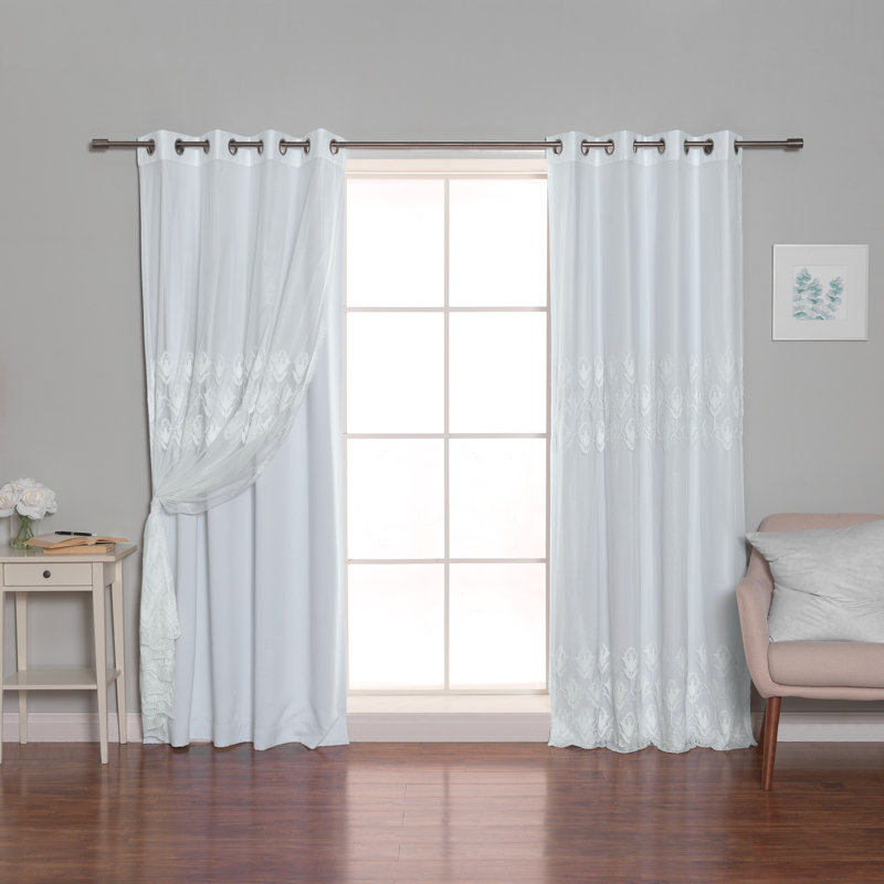 Brunonas Blackout Curtains / Drapes, 52"W x 84"L, Vapour