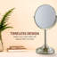 Miroir de maquillage de table 7 po OTENTE avec grossissement 1X / 7X, conception pivotante à 360 ° et miroir de meuble-lavabo autoportant double face parfait pour la commode, la chambre à coucher et le bureau, nickel brossé MNLCT70BR1X7X-684031915