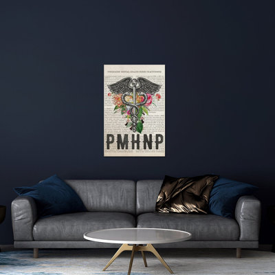 " PMHNP, Psychiatric Mental Health Nurse Practitioner With Flowers " by Aged Pixel