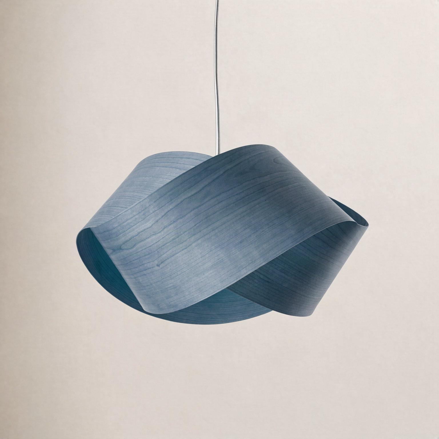 Nut Single Light Pendant, Blue, Matte White, E26