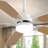 Indoor Modern 52 Inch Ceiling Fan With Dimmable 6 Speed Wind 5 Blades Remote Control Reversible DC Motor With Led Light-331322537-331322541