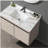 43-inch marble dressing table top, bathroom dressing table top with undermount rectangular sink and 4-inch high backboard