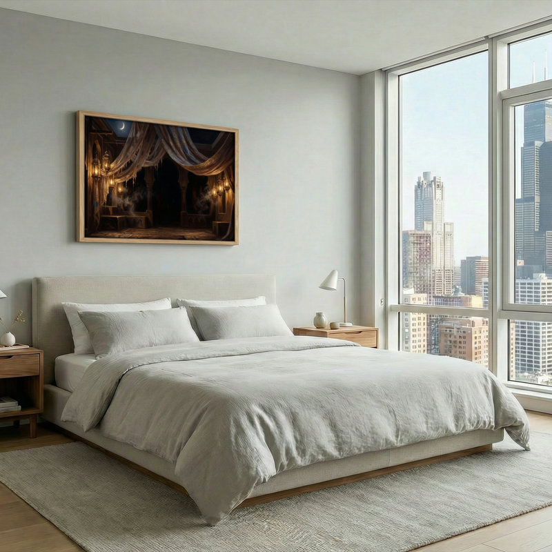Ensemble de 1 toile murale Mystic Chamber, H 32 po x l 48 po, Naturel