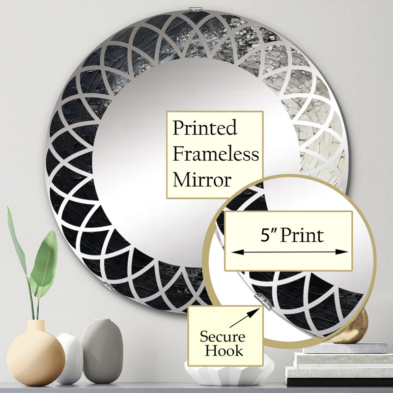 Brantcairn - Modern Wall Mirror Round, 24 po x 24 po