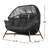 Alpharetta Cuddle Wicker Outdoor Lounge Chair with Cushion
