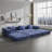 118.11" Chenille Convertible Floor Sofa Bed, Fixed-Shape Frame, No Assembly Required-538589911