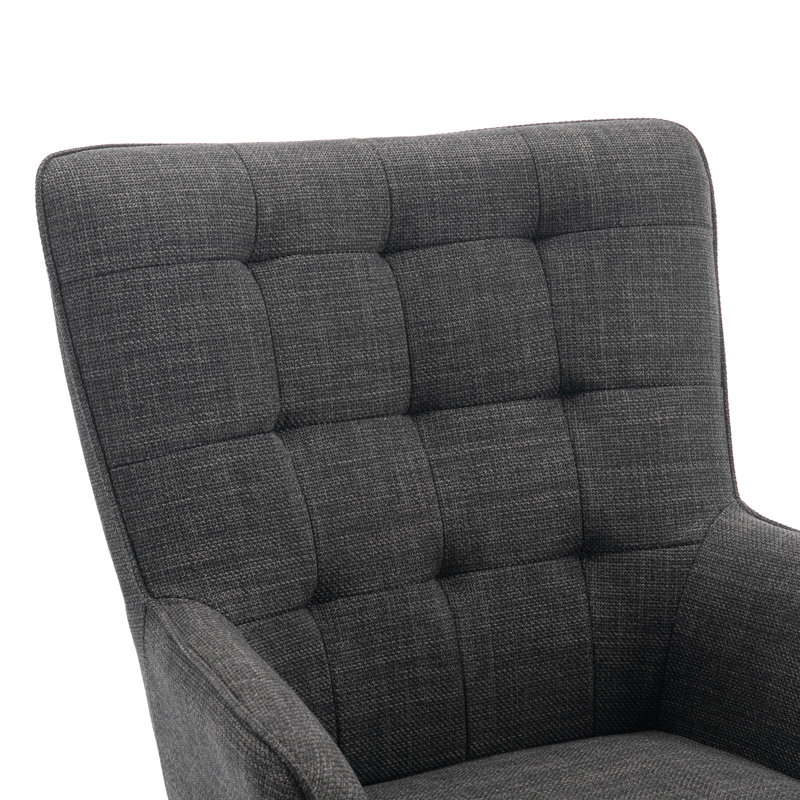 Jessamine Armchair with Footstool, Grey