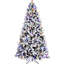 Arbre de Noël 8 pi avec 470l lumières DEL colorées, 10 modes d'éclairage, interrupteur au pied, 1793 pointes de pe + + dur, branches à mémoire de forme, tronc à charnières pour une installation sans effort et un démontage rapide, stable-1261983428