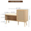 Banc 21 chaussures avec style naturel et cadre de rangement spacieux