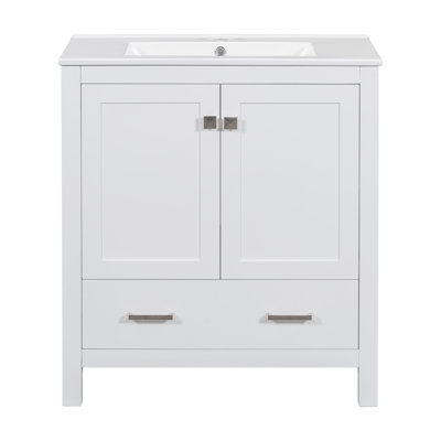 Meuble-lavabo simple Nebo avec plateau en céramique