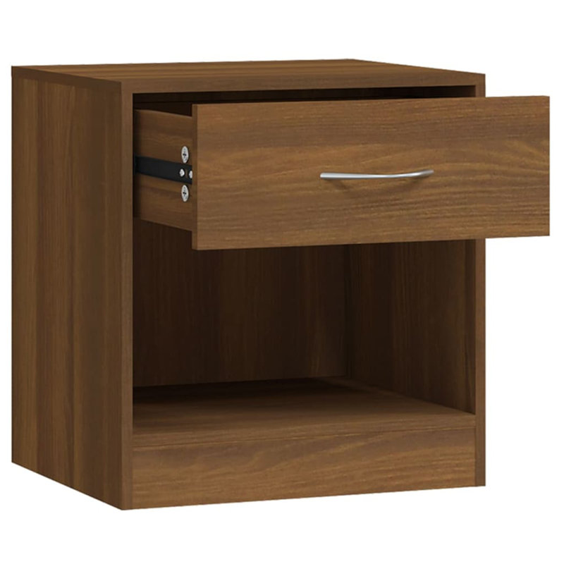 Doraville 1 Drawer Bedside Table, Brown