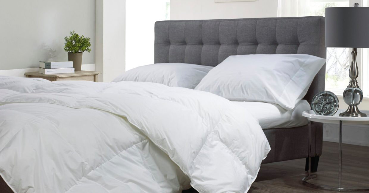 Reversible Down Alternative Comforter - Linens and Hutch (Full/Queen),  (Natural-Latte)