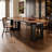 Walnut solid wood rectangular dining table-958070594