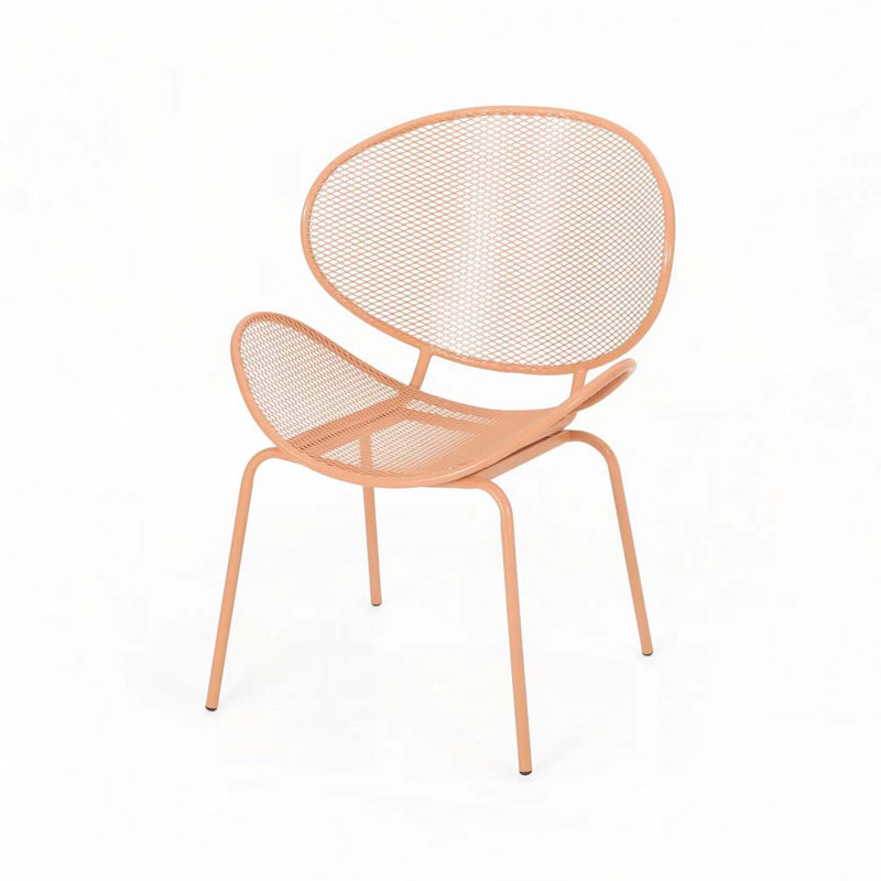 Aynslie 2 - Person Patio Conversation Set, Matte Orange