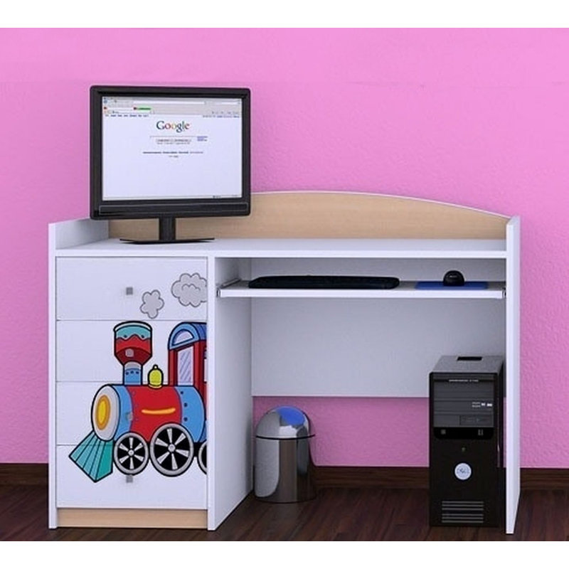 Cayden 125cm Computer Desk, Beige