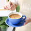 Tasse à café et soucoupe en céramique - 10 oz pour cappuccino, thé, café moka, ensemble de 4, couleur mélangée mate
