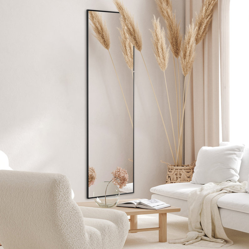 14 X 48 Inch Full Length Mirror, Large Dressing Mirror, Rectangle Hanging Mirror,  Wall Mounted Horizontal Or Vertical For Bedroom Living Room