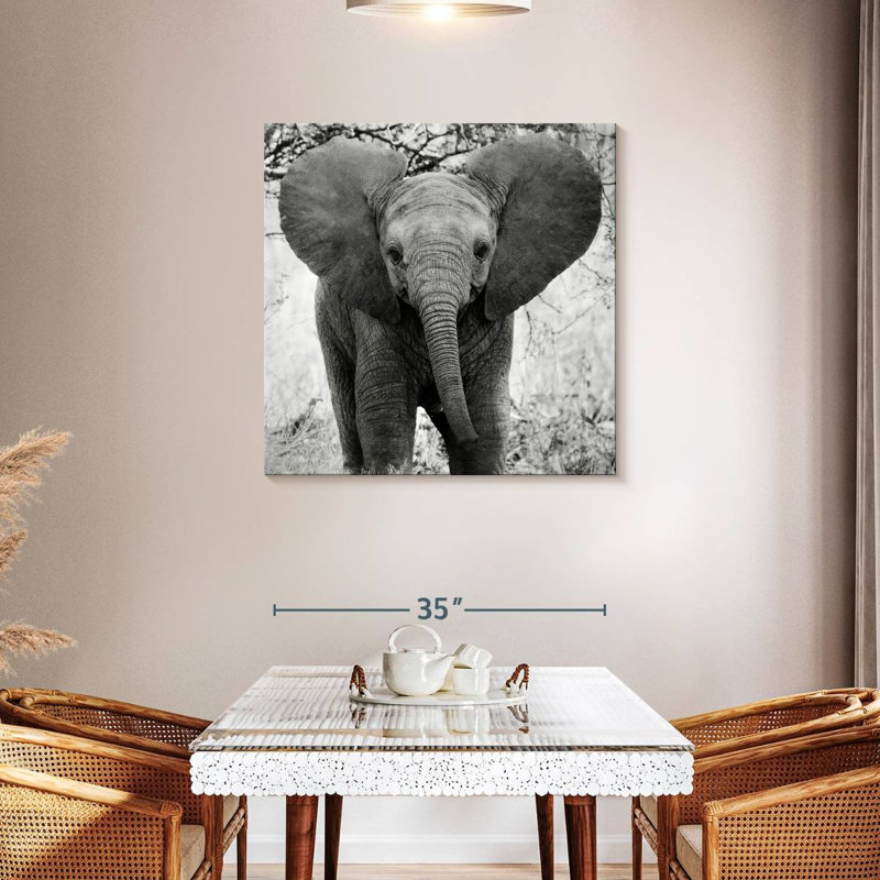 Brampt Funny Eared African Elephant, 36" H x 36" W