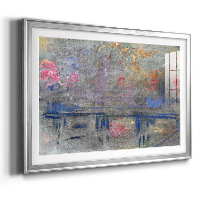 Monet, impression encadrée sur papier par Claude Monet, Argent, H 27 po x l 39 po x P 1,5 po