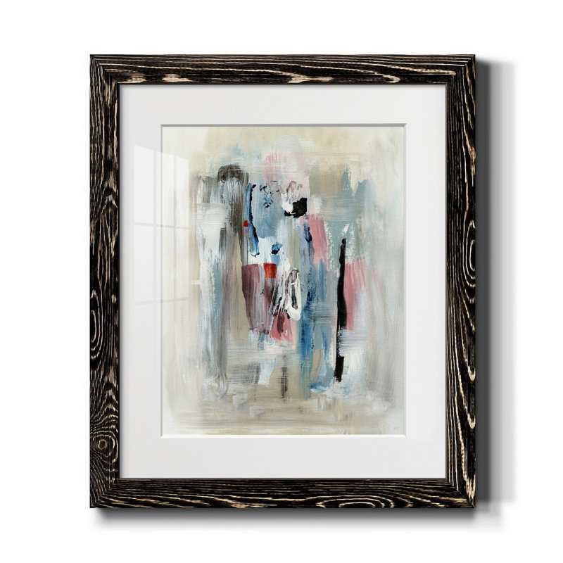 Mission Beach - reproduction d'art, Papier encadré noir, H 20 po x l 17 po x P 1 po, Blanc
