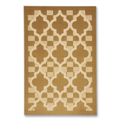 Tapis beige tissé à l'envers Mosso