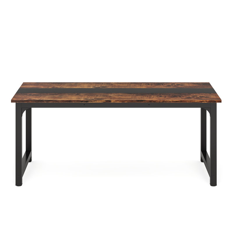 63" Large Modern Computer Desk For Home Office, Brown