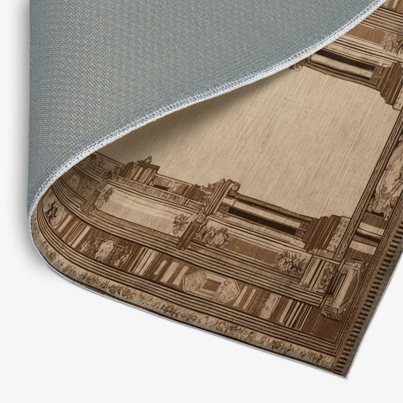 Tapis d'intérieur et d'extérieur brun français, Rectangulaire 8 pi x 10 pi