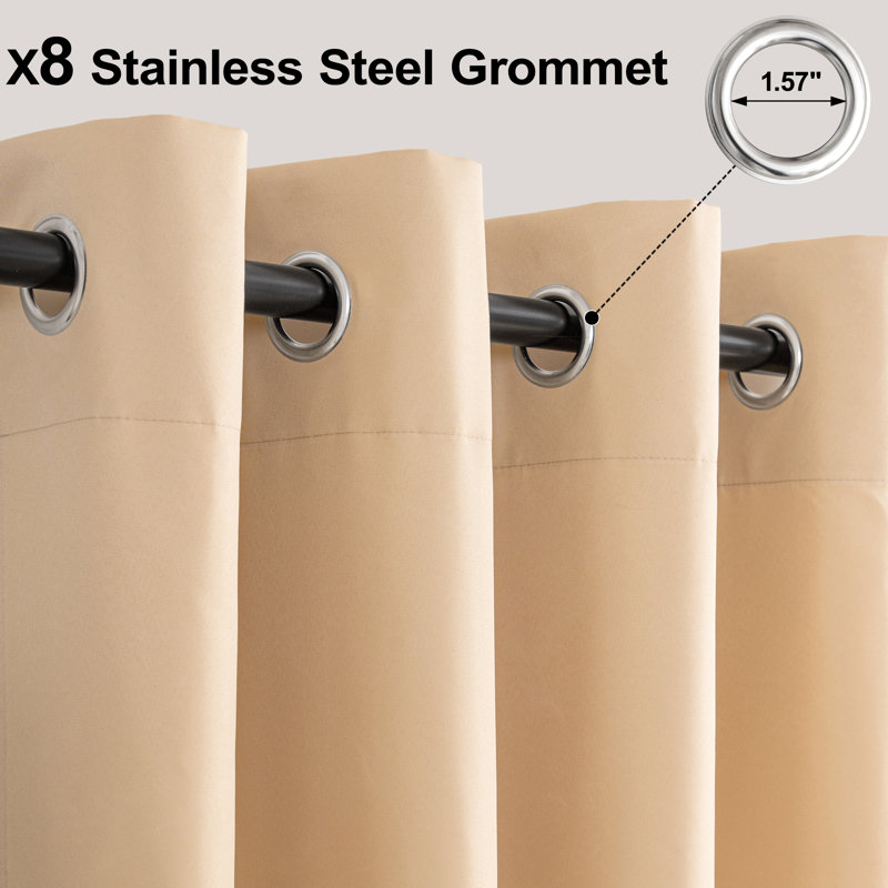 Beige, 52" W x 84" L