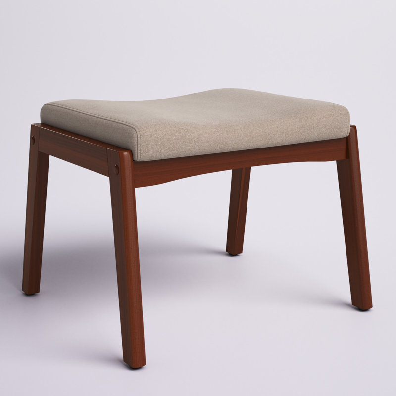 Repose-pieds en mélange de polyester 19,25 po Amreen, Beige sablonneux