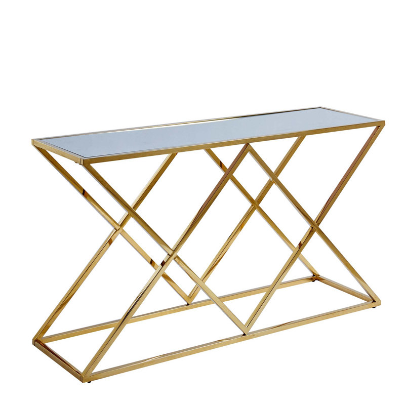 Joselyne 47.2'' Glass Top Console Table